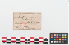 Etikett zu Bronzeösenzwinge (NHMW-PRAE-025101)